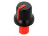 GMN-4P1.5-RD, Ручка; с указателем; ABS; Диам.оси:6мм; O16x14,4мм; черный, SR PASSIVES