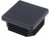 FIX-ST-40X40BK, Заглушка; для профилей; H:19,5мм; Мат-л: ПВД; L:40мм; Выс:1?3мм, FIX&FASTEN