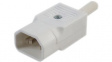 PX0686/WH IEC Connector 10 A/250 VAC White L + N + PE