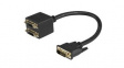 DVISPL1DD Video Cable, DVI-D 24 + 1-Pin Male - 2x DVI-D 24 + 1-Pin Female, 2560 x 1600, 30