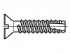 1381350 Винт; 2,2x6,5; Головка: потайная; прямой; закаленная сталь; цинк