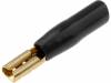 30.4528-03, Наконечник: плоский; 2,8мм; позолота; изолированный; черный, ACV