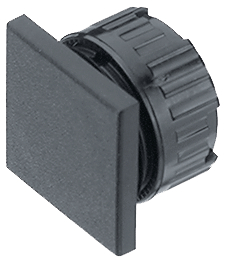 51-948.0, Blind cover black 18 x 18 mm black, EAO