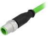 21349200405020, Вилка; M12; PIN:4; "папа"; код D-Ethernet; 2м; изоляция: ПВХ; прямой, Harting