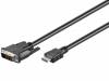 HDMI-DV020.050, Кабель; HDMI 1.4; вилка DVI-D (18+1), вилка HDMI; 5м; черный, Goobay