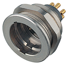 09-4819-00-06, Panel-mount plug, 6-pole Pole no.=6DIN, Binder