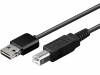 CUSB-AME/BM-0.5 Кабель; USB 2.0; вилка USB B, вилка USB A easy; 0,5м; черный