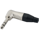 TS3RJ, Вилка; Jack 6,35мм; "папа"; stereo; угловой 90°; на провод; пайка, Amphenol