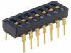 A6D-7100 Переключатель: DIP-SWITCH; Кол-во секций:7; ON-OFF; 0,03A/30ВDC