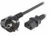 SN311-3/10/3BK, Кабель; угловая вилка CEE 7/7 (E/F), IEC C13 "мама"; 3м; черный, LIAN DUNG