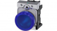 3SU11566AA501AA0 SIRIUS Act Indicator Lamp Complete Metal, Glossy, Blue