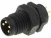 LTW8P-04PMMP-SF7001, Разъем: М8; "папа"; PIN:4; на панель; гнездо; 5А; IP67; 30В, Amphenol