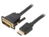 ABFBG Кабель; DVI-D (18+1) вилка,вилка HDMI; 1,5м; черный; 30AWG