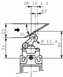 GLCC01D Limit Switch, Metal, 1 Break Contact (NC) / 1 Make Contact (