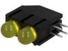 L-1503EB/2YD LED; в корпусе; Кол-во диод:2; 5мм; THT; желтый; 15-30мкд; 60°