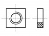 1092634 Гайка; квадратная; M5; сталь; Покрытие: цинк; H: 4мм; Шаг: 0,8; 8мм