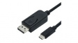 11.04.5845 Video Cable, USB-C Plug - DisplayPort Plug, 3840 x 2160, 1m