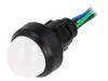 LRGB-D20-230ACWK Индикат.лампа: LED; выпуклый; 230ВAC; Отв: O13мм; IP40; пластмасса