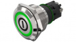 82-6152.2133.B001 Illuminated Pushbutton 1CO, IP65/IP67, LED, Green, Maintained Function