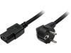 CP090, Кабель; угловая вилка CEE 7/7 (E/F), IEC C13 "мама"; 1,8м; 10А, LOGILINK