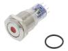 MP0045/1D1RD220S Pushbutton Switch, Vandal Proof, Red, 2CO, IP67, Momentary Function
