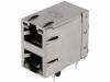 0845-2R1T-E4, Гнездо; RJ45; PIN:8; экранированный, двойной, со светодиодом; THT, BEL FUSE