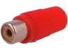 CC-102, Вилка; RCA; "мама"; прямой; пайка; красный; на провод, Ninigi