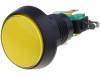 VAQ-9-10-24-Y Переключатель: кнопочный; 1; SPDT; 10A/250ВAC; желтый; LED 24V DC