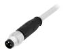 21348000380005, Разъем: M8; "папа"; PIN:3; прямой; с проводом; вилка; ПВХ; 0,5м, Harting