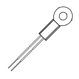 B57703M0103G040, Датчик: температуры; NTC; 10кОм; -20?125°C; 150мВт; 45мм, TDK-Epcos