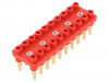 63.9358-22  Socket strip; Connector: 2mm banana; red; 70VDC; 10A; 33VAC; 12mm