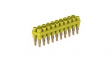 63.9356-24 20 Pole Socket Strips, diam. 2mm, Yellow, 10A, 30/60VAC/VDC, Nickel-Plated
