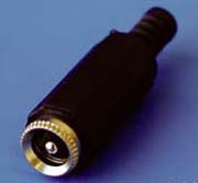 DJK-00A, Разъем питания штыревой 2,1х5,5мм (п) на кабель с амортизатором, BM