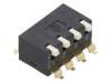 A6SR4104, Переключатель: DIP-SWITCH; Кол-во секций: 4; ON-OFF; 0,025A/24ВDC, Omron