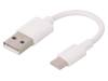 38677, Кабель; USB 2.0,USB 3.1; вилка USB A, вилка USB C; 0,1м; белый, Goobay
