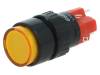 V16Y-11Z-24O, Переключатель: кнопочный; 2; SPDT; 3A/250ВAC; 2A/24ВDC; оранжевый, Onpow