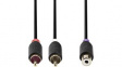 CABP24020AT02 Subwoofer Cable 2x RCA Plug - RCA Socket 200mm