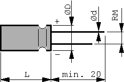 450YXA3R3M10X12.5, Capacitor, radial 3.3 uF 450 VDC, RUBYCON