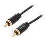 VAB-R09-B200 Кабель; вилка RCA,с обеих сторон; 2м; Покрытие: позолота; черный