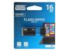 USL2-0160K0R11, Флешка; USB 2.0; 16ГБ; черный; Считывание:20МБ/с; Запись:5МБ/с, GOODRAM