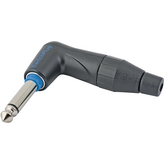 ACPS-RB-AU, Вилка; Jack 6,35мм; "папа"; stereo; угловой 90°; на провод; пайка, Amphenol