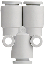 KQ2U08-00A, Y-plug branch-8.0 mm, SMC PNEUMATICS