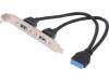 AK-300306-002-S Адаптер; USB 3.0,на планке; гнездо USB A x2,2x 10-pin IDC