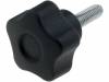 VCT.25 P-M5X16, Ручка регулятора; Диам:25мм; M5; 16мм; полипропилен; H:19мм, ELESA+GANTER