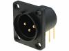CP30062, Гнездо; XLR; "папа"; PIN:3; угловой 90°; герметичный; THT; позолота, Cliff