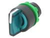 ZB5AK1433 Switch: rotary; 1-position; 22mm; green; Illumin: LED; IP66; O22mm