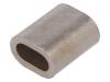 TZ-6, Ferrule; copper; for rope; Orope: 6mm; L: 21mm; nickel, KRAFTBERG