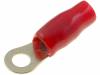 30.4700-72, Наконечник: кольцевой; M6; 16мм2; позолота; изолированный; красный, ACV