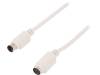 AK-590200-020-E Кабель; Mini DIN гнездо 6pin, Mini-DIN вилка 6pin; 2м; бежевый