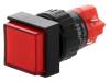 V16F-11-24R, Переключатель: кнопочный; 1; SPDT; 3A/250ВAC; 2A/24ВDC; красный, Onpow